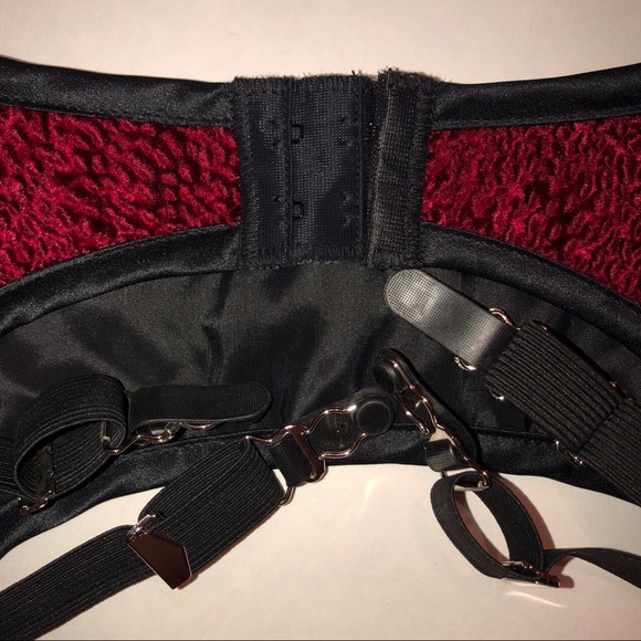 Vtg Catherine Coatney Red Garter Belt